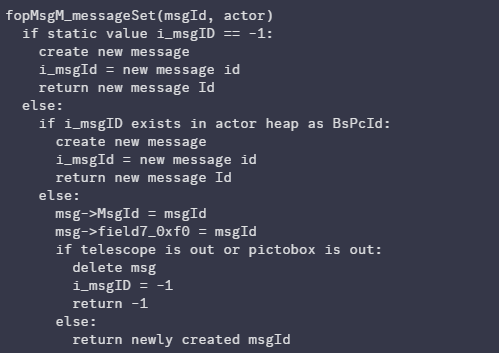 TWW Text Cancel Pseudocode