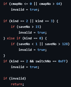 TWW SIM Crash Invalid Ranges